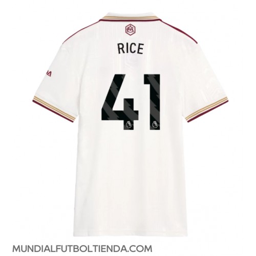 Camiseta Arsenal Declan Rice #41 Tercera Equipación Replica 2025-26 para mujer mangas cortas
